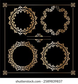luxury frames with ornaments arts