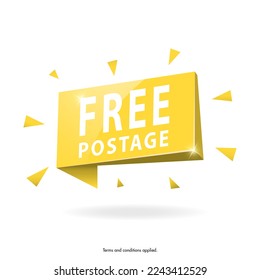 Luxury free postage sticker abstract social media poster