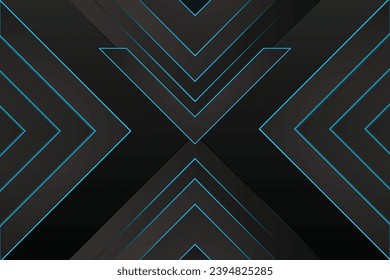  Luxury futuristic geometric shapes vector background with neon lines effect.