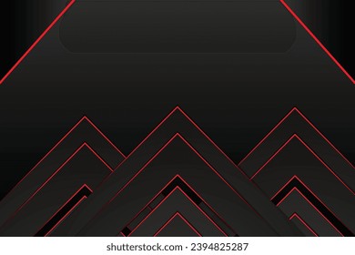  Luxus futuristische geometrische Formen, Vektorhintergrund mit Neonlinien-Effekt.