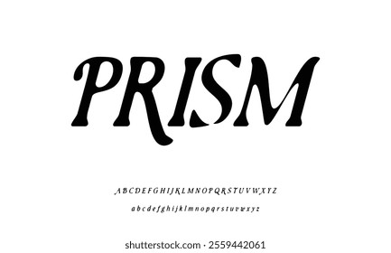 Luxury futuristic wide display font vector