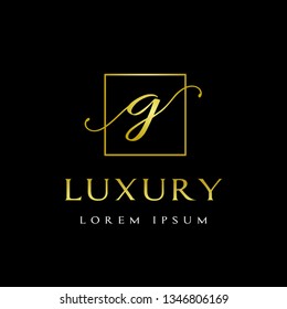 Luxury G Letter vector  template logo. This font with gold and beautiful design, suitable for jewelry, cosmetic and brand.  