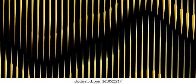 Luxury gala invitation card background vector. Golden elegant geometric shape, gold line pattern on green background. Premium design illustration for wedding and vip cover template, grand opening.