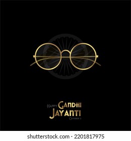 Luxury Gandhi Jayanti Greeting Vector