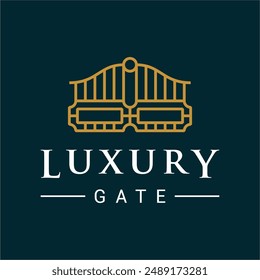 Diseño de logotipo de puerta de lujo. Adecuado para la industria inmobiliaria
