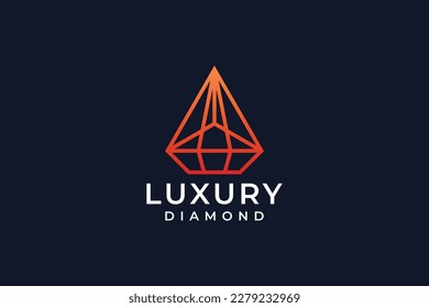 Luxury gemstone diamond logo design