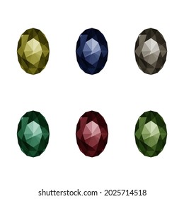 Luxus-Edelsteine-Kollektion. Vektorgrafik