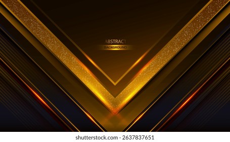 Luxury geometric abstract background with light golden lines. Elegant golden Abstract Background Vector Illustration.