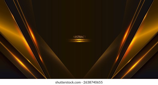 Luxury geometric abstract background with light golden lines. Elegant golden Abstract Background Vector Illustration.