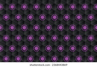 Luxuriöse geometrische abstrakte schwarze Hintergrundtextur mit Neonlicht. Premium-mehrsprachiger Hintergrund