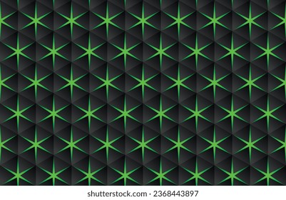 Luxury geometric abstract black background texture with neon light. Premium polygonal background