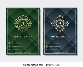 Luxury geometric abstract business cover and logo ornament template