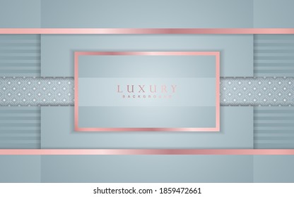 Luxury geometric background design white and gold element decoration. Elegant paper art shape vector layout premium template for use cover magazine, poster, flyer, invitation, product packaging, web