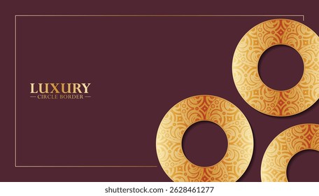 Luxury Geometric Circle Border Background