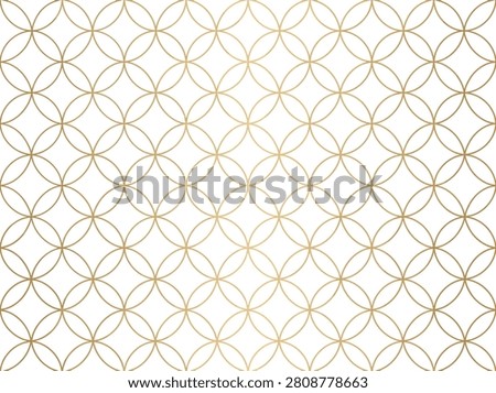Luxury Geometric Circle Seamless Monoline Vector Pattern