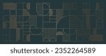 Luxury geometric gold line art and art deco background vector. Abstract geometric frame and elegant art nouveau with delicate. Illustration design for invitation, banner, vip, interior, decoration.