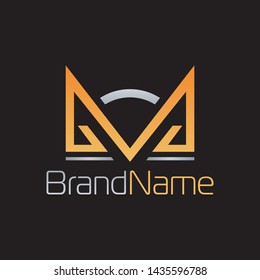 Luxury Geometric Logo In Black Background
