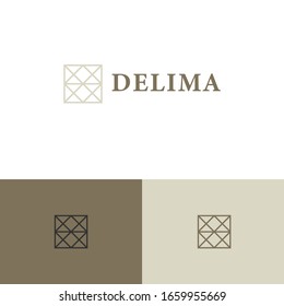 Luxury geometric logo design concept. Sacred logomark illustration. Can representing spa, hotel, boutique, yoga, beautiful, spiritual, religion, sect.