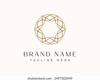 Luxury Geometric Logo - Design ein sechseckiges arabisches islamisches Ornament Logo