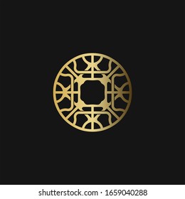 luxury geometric logo set bundle monoline abstract ornament decoration 