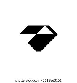 Luxury Geometric Logo with Simple Design on Isolated White Background