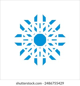 Luxury geometric logo template design with star shape decoration