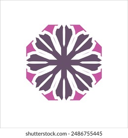 Luxury geometric logo template design with star shape decoration