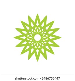 Luxury geometric logo template design with star shape decoration