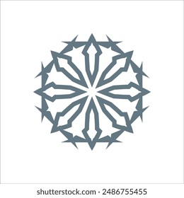 Luxury geometric logo template design with star shape decoration