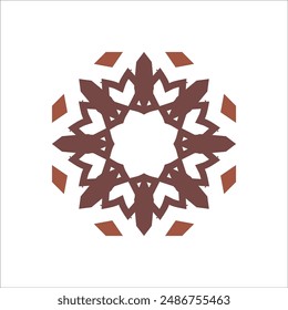 Luxury geometric logo template design with star shape decoration