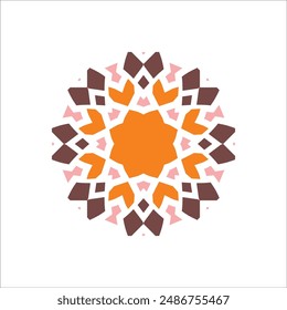 Luxury geometric logo template design with star shape decoration