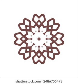 Luxury geometric logo template design with star shape decoration