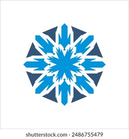 Luxury geometric logo template design with star shape decoration