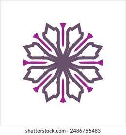 Diseño de Plantilla de logotipo geométrico de lujo con decoración en forma de estrella