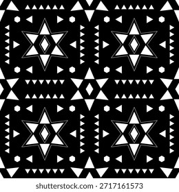 Patrón de monograma geométrico de lujo en blanco y negro, con círculos abstractos y líneas en una repetición sin fisuras. Diseño moderno, atrevido y elegante inspirado en la estética de la alta costura.