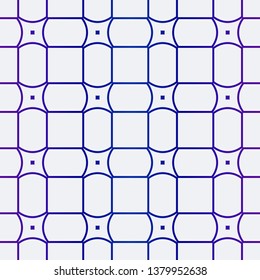 Luxury Geometric Ornament. Seamless Pattern. Color. Vector Illustration. For Wallpaper, Invitation, Holiday Background. Blue purple gradient.