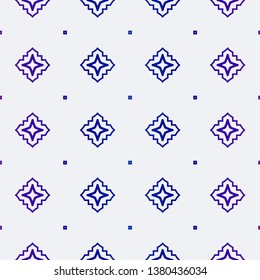 Luxury Geometric Ornament. Seamless Pattern. Color. Vector Illustration. For Wallpaper, Invitation, Holiday Background. Blue purple gradient.