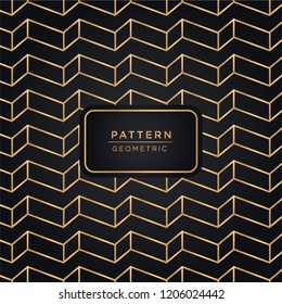Luxury Geometric Pattern background in gold color