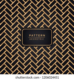 Luxury Geometric Pattern background in gold color