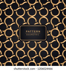Luxury Geometric Pattern background in gold color
