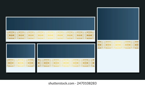 Luxury geometric pattern cover and card