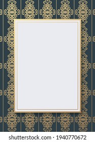 Luxury geometric pattern flyer text design