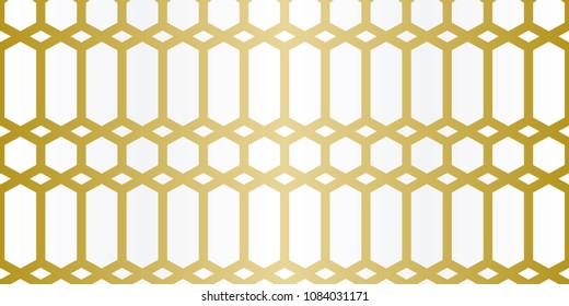 Luxury Geometric Pattern. Seamless Vector Lines. Golden Look.