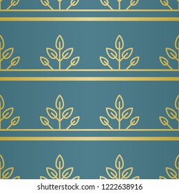 Luxury Geometric Pattern. Seamless Vector Lines. Golden Look.