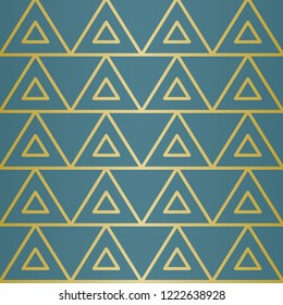 Luxury Geometric Pattern. Seamless Vector Lines. Golden Look.