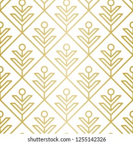 Luxury geometric pattern. Seamless Vector Lines. Trendy Golden Look.