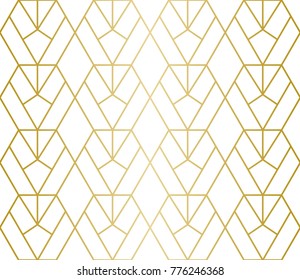 Luxury Geometric Pattern. Seamless Vector Lines. Golden Look.