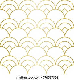Luxury Geometric Pattern. Seamless Vector Lines. Golden Look.