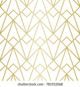 Luxury Geometric Pattern. Seamless Vector Lines. Golden Look.