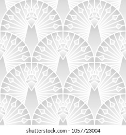 Luxury geometric shapes peacock seamless pattern , graphic design vector